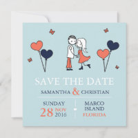 Bride and Groom Wedding Save the Date