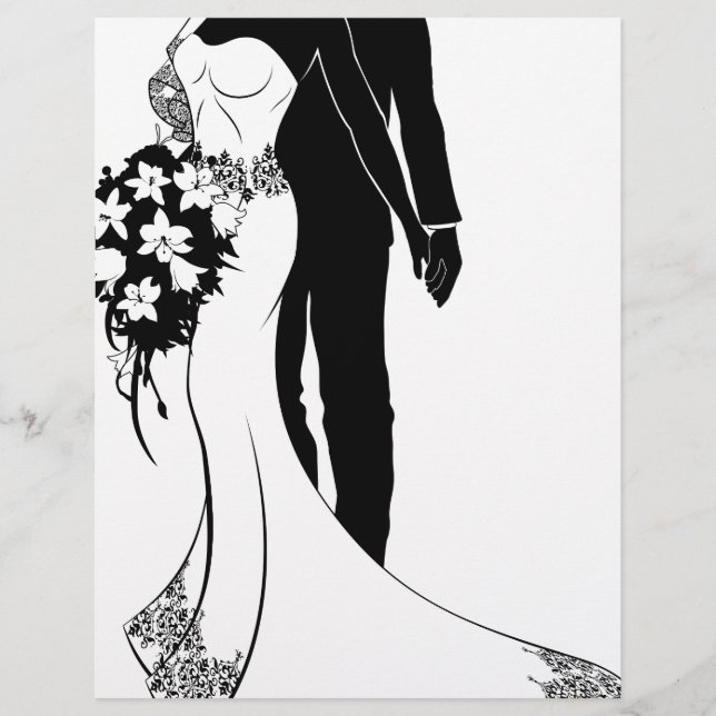 Bride and Groom Wedding Silhouette (Front)