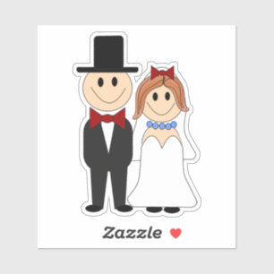 Bride and Groom Wedding  Sticker