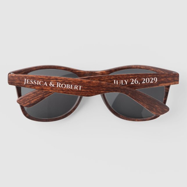 Bride and Groom Wedding Sunglasses (Back)