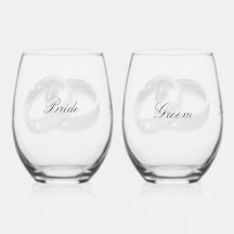 Bride and Groom Wine Glasses