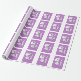 Bride and Groom Wrapping Paper