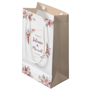 Bride And Groom's Name/Wedding Date Thank You Small Gift Bag