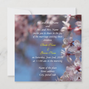 bride and groom's parents wedding invitation