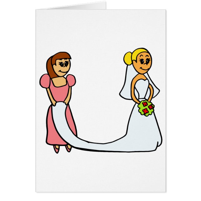 Bride and Maid of Honour Cartoon (Front)