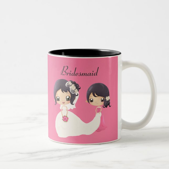 Bride and Maid of Honour Two-Tone Coffee Mug (Right)