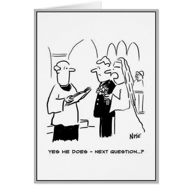 Bride Answers Grooms Vow. (Front)