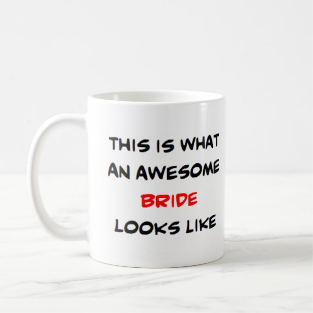bride, awesome coffee mug (Left)