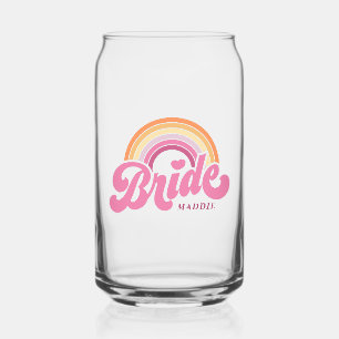 Bride Babe Bachelorette Custom Name  Can Glass