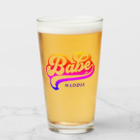  Bride Babe Bachelorette Custom Name Glass
