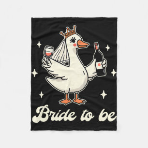 Bride Babe Bridal Shower Wedding Silly Goose Bride Fleece Blanket