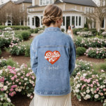 Bride Babe Tribe T-Shirt Bachelorette Retro Heart Denim Jacket<br><div class="desc">Bride Babe Tribe T-Shirt Bachelorette Retro Heart Denim Jacket</div>