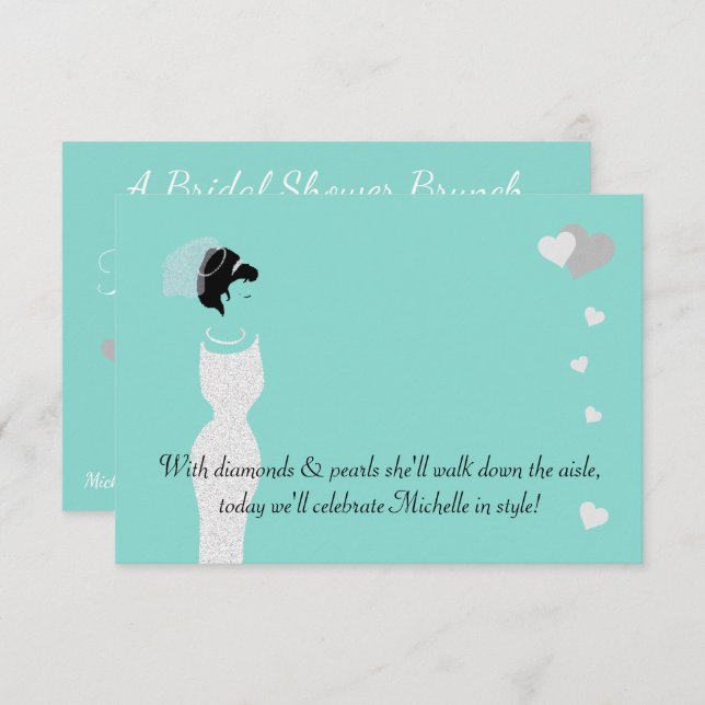 Bride & Bachelorette Bridal Shower Party Invitation (Front/Back)