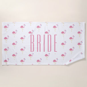 Bride Bachelorette Weekend Flamingo Towel