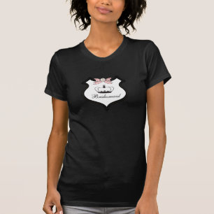 Bride Badge Tiara Daisy Pink Bow T-shirts