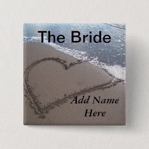Bride Beach Wedding Button