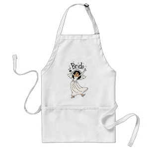 Bride (Black Hair) Standard Apron