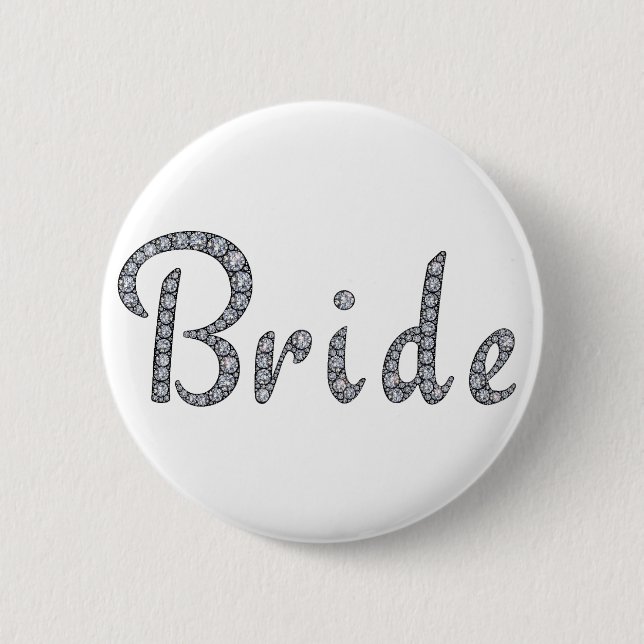 Bride bling button (Front)
