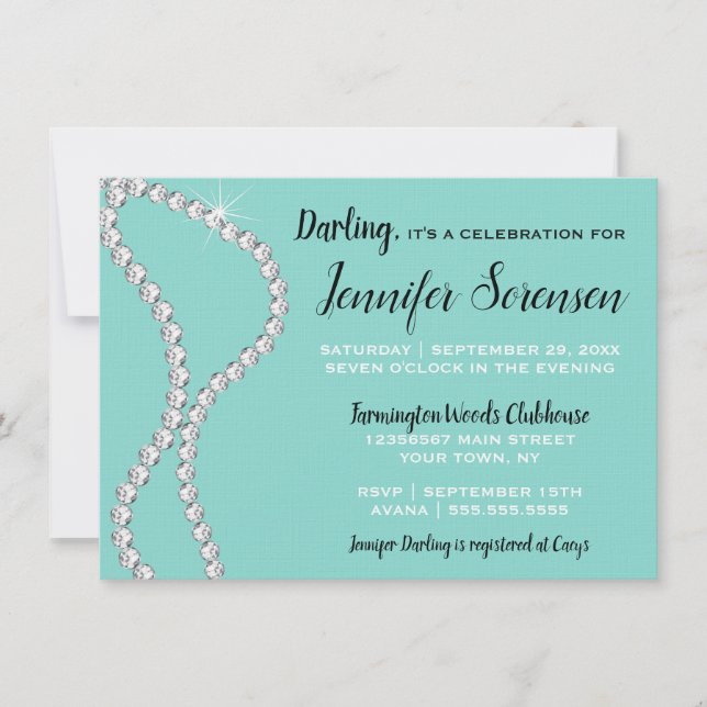 Bride Bling & Glam Celebrate Shower Tiara Party (Front)