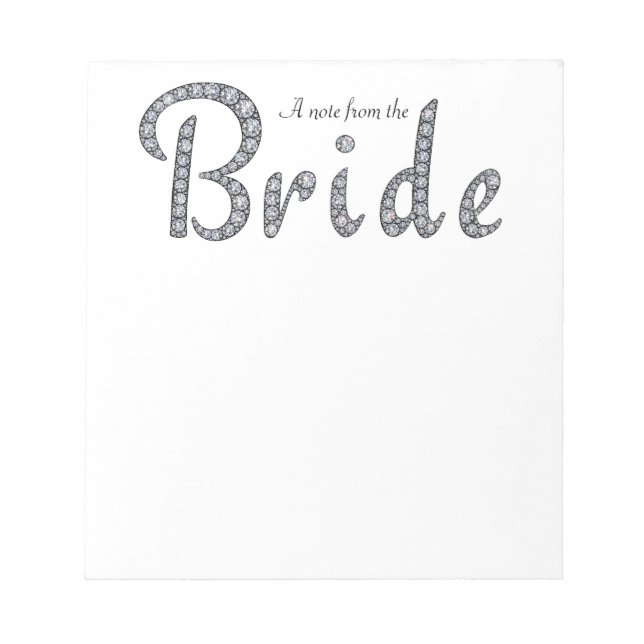 Bride bling notepad (Front)