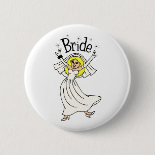 Bride (Blonde Hair) 6 Cm Round Badge