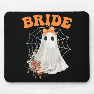 Bride Bow Lace Ghost Boo Crew Halloween Mouse Mat
