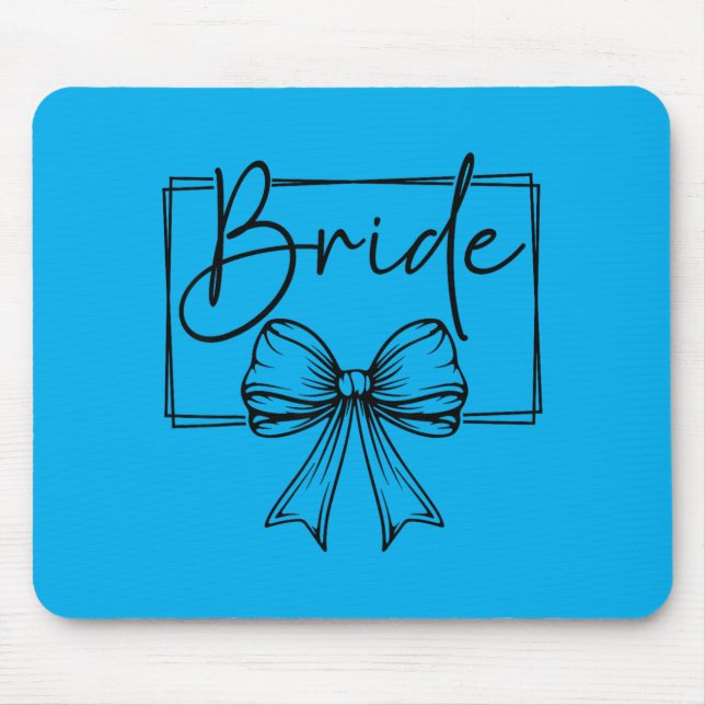 Bride Bow Wedding Party Bachelorette Bridal Mouse Mat (Front)