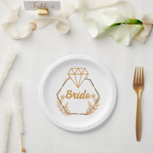 Bride Bridal Bachelorette Party I do Crew Matching Paper Plate