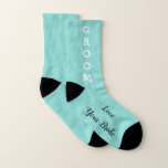 BRIDE Bridal Shower Wedding Bridal Party Groom Socks<br><div class="desc">Say it with love! The perfect gift to give at the rehearsal dinner, he will love receiving these socks from you. Personalise them as you choose, these socks are available in an assortment of sizes and colours, perfect for matching your wedding colours. Look for other fun ideas all part of...</div>