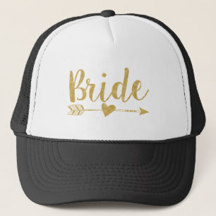 Bride Bride Tribe Golden Glitter-Print Trucker Hat