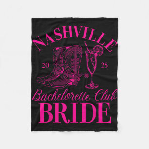 Bride Bridesmaid Nashville Bachelorette Bridal Par Fleece Blanket