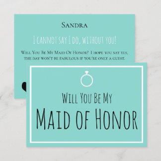 BRIDE & Bridesmaids Be My Maid Honour Shower Party Invitation