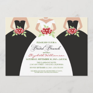 Bride & Bridesmaids Bridal Brunch Invite (black)