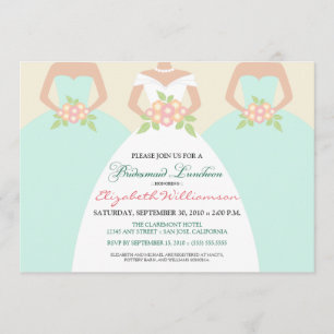 Bride & Bridesmaids Bridal Luncheon Invite (mint)