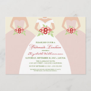 Bride & Bridesmaids Bridal Shower Invite (blush)