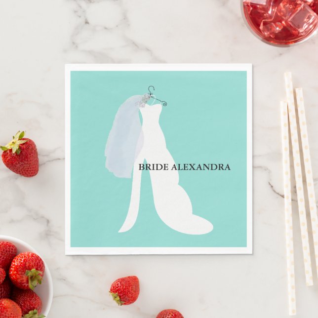 Bride & Bridesmaids Bridal Shower Tiara Party Napkin (Insitu)