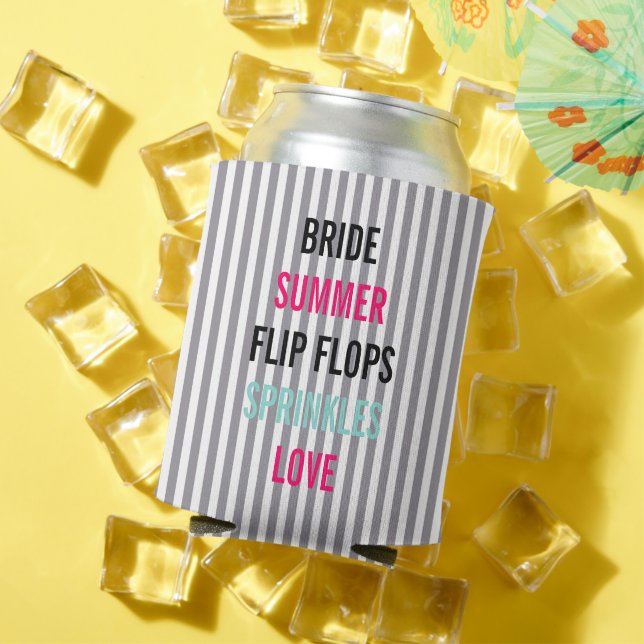 Bride & Bridesmaids Summer Lovin Shower Party Can Cooler (In Situ Summer)
