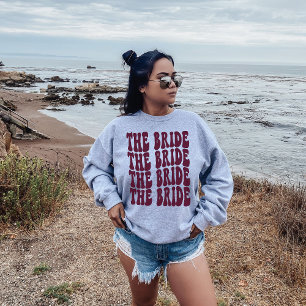 Bride Burgundy Customised Matching Bridal Party Sweatshirt
