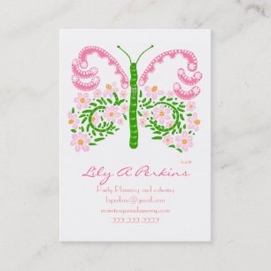 bride butterfly business card