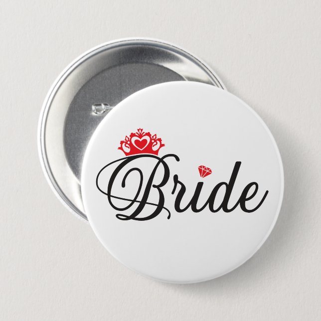 Bride  button (Front & Back)
