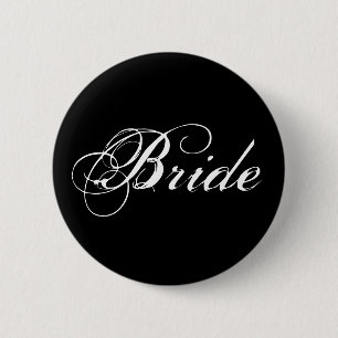 Bride Button in Black