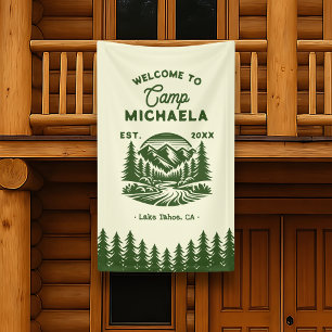 Bride Camp Bachelorette Retro Welcome Banner