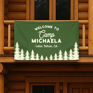 Bride Camp Bachelorette Retro Welcome Banner