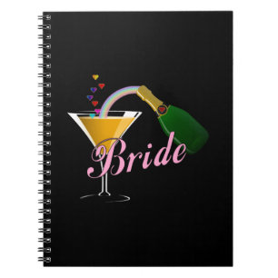 Bride Champagne Toast Bride Notebook
