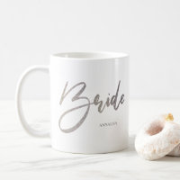 Bride Chic Silver Faux Glitter Typography