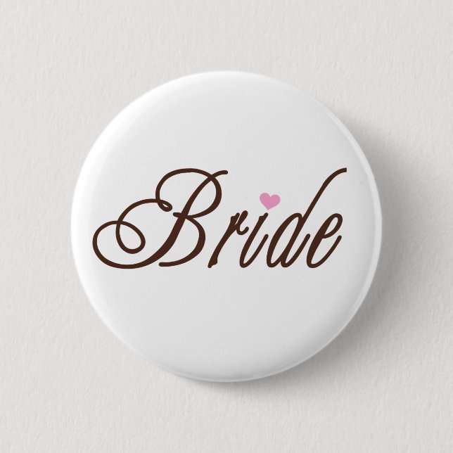 Bride Classy Browns 6 Cm Round Badge (Front)