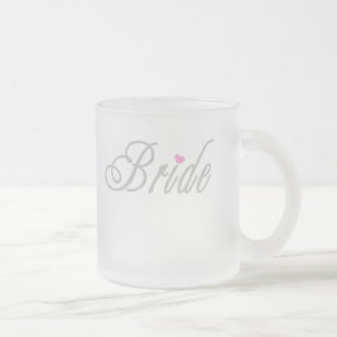 Bride Classy Greys Frosted Glass Coffee Mug
