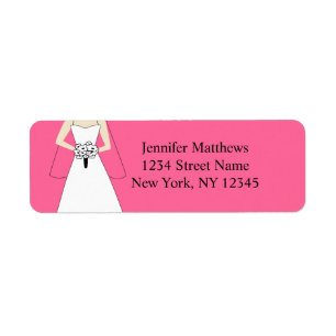 Bride Clipart Wedding Return Address Labels