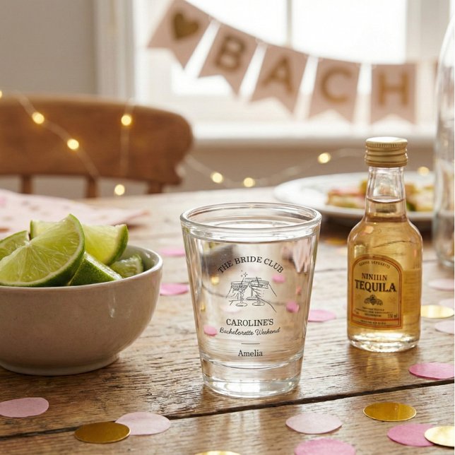 Bride Club Bachelorette Weekend Favor Name Shot Glass (Creator Uploaded)