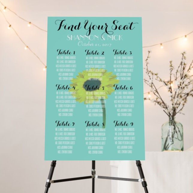 BRIDE  & CO Autumn Wedding Seat Chart Poster (Creator Uploaded)